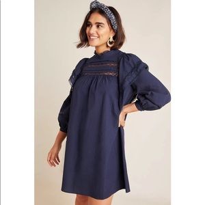 Anthropologie l Maeve Navy Fleetwood Tunic Dress